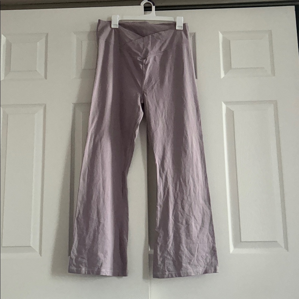 VS Pink Cotton High Waist V Crossover Flare
